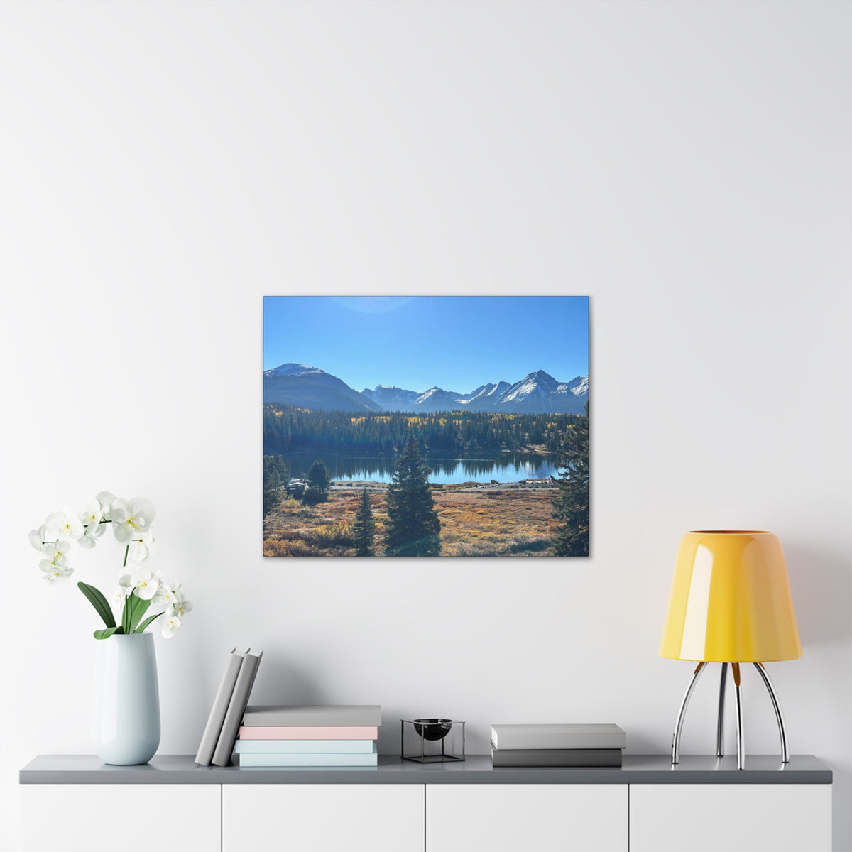 Mountain Lake Landscape Canvas