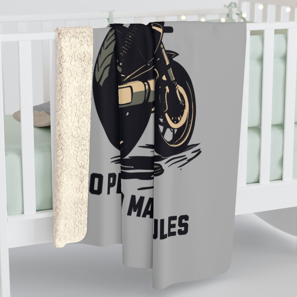 Just Ride Motorcycle Sherpa Blanket