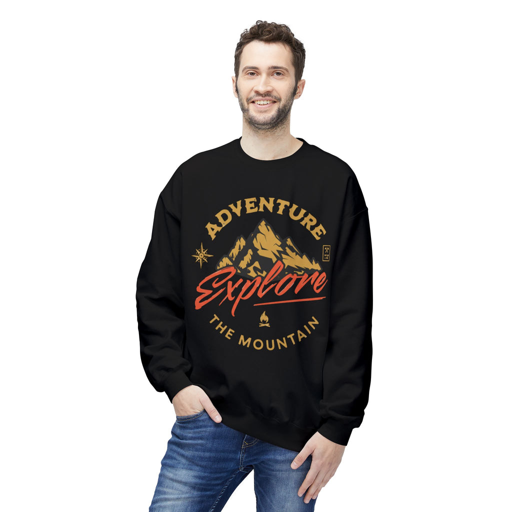 Adventure Explore Mountain Crewneck