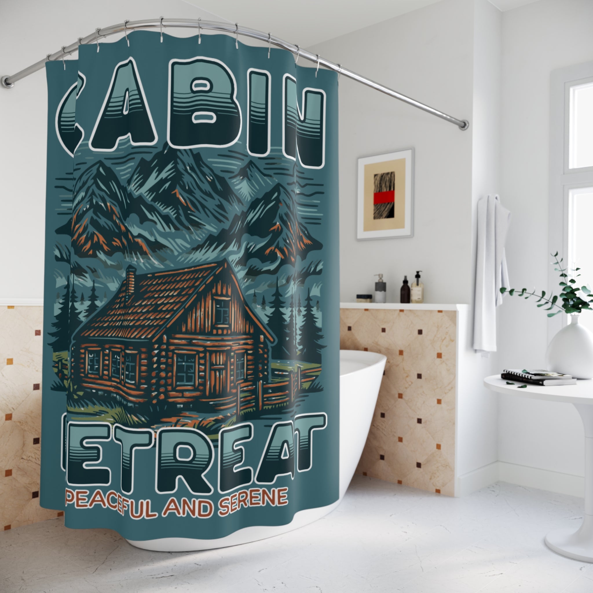 Cabin Retreat Shower Curtain