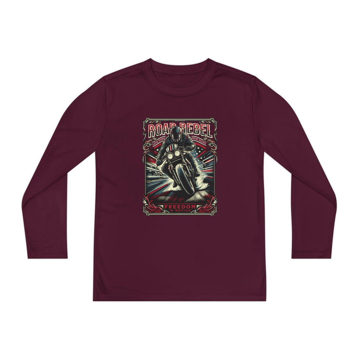 "Road Rebel" Motorcycle Youth LS T-Shirt