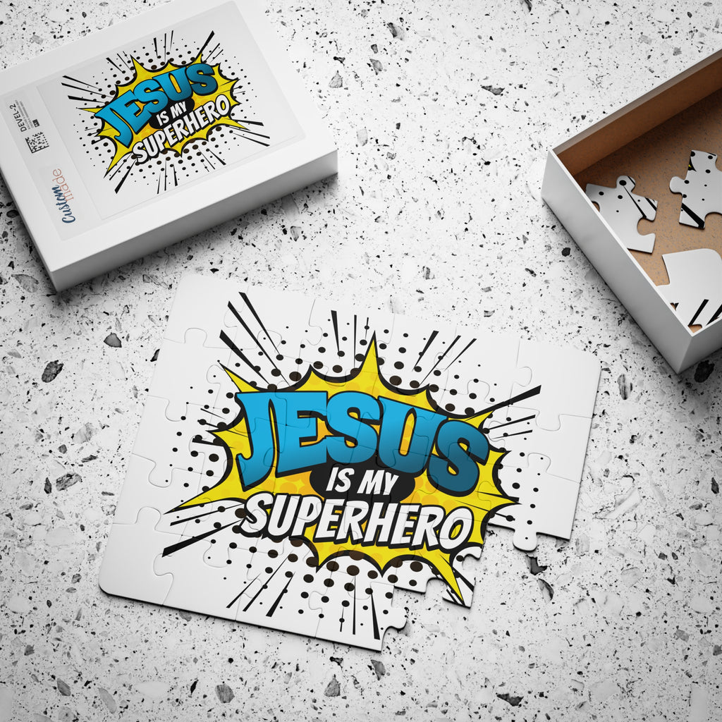 "Jesus Is My Superhero" Comic-Style Puzzle (30pcs)