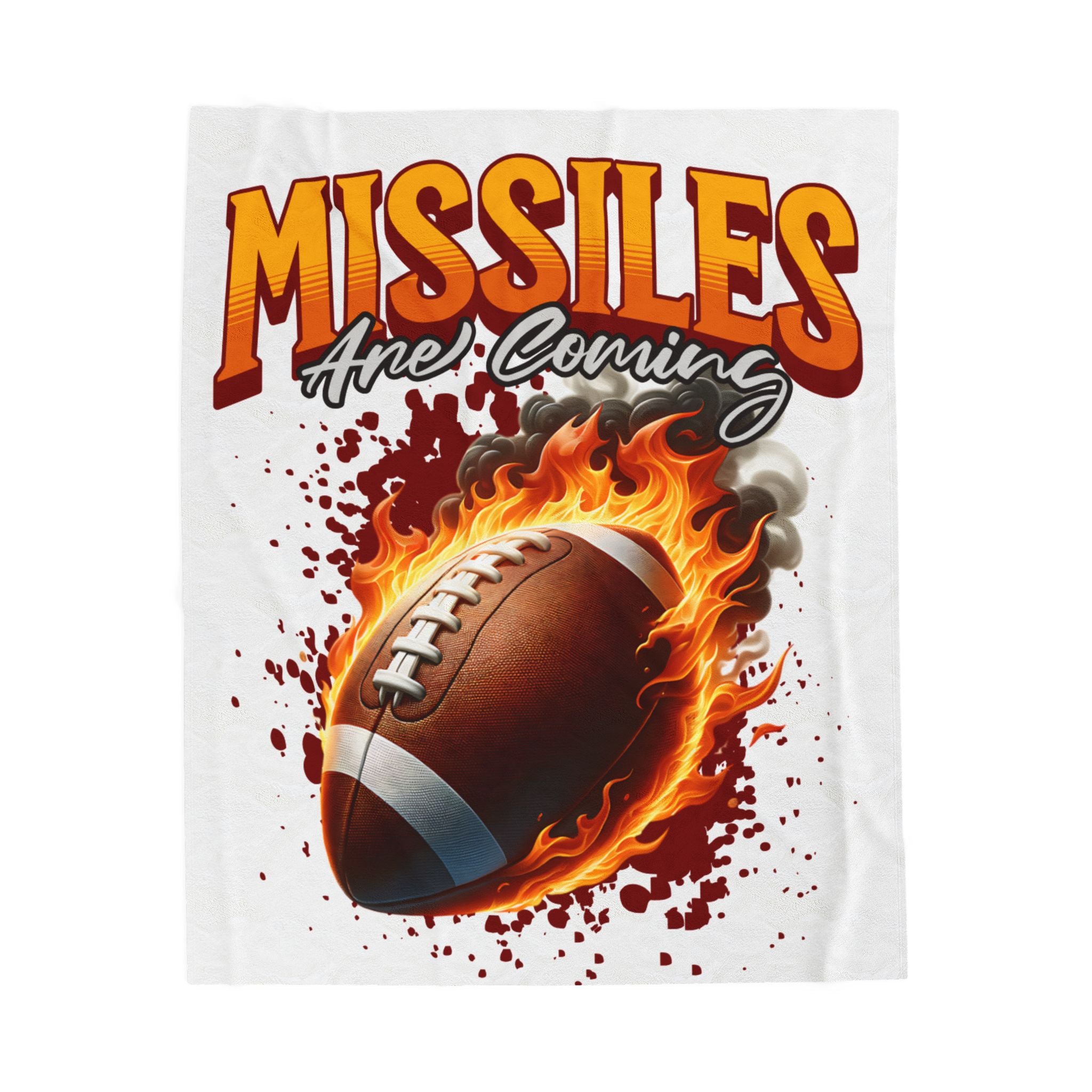 Football 'Missiles Are Coming' Plush Blanket