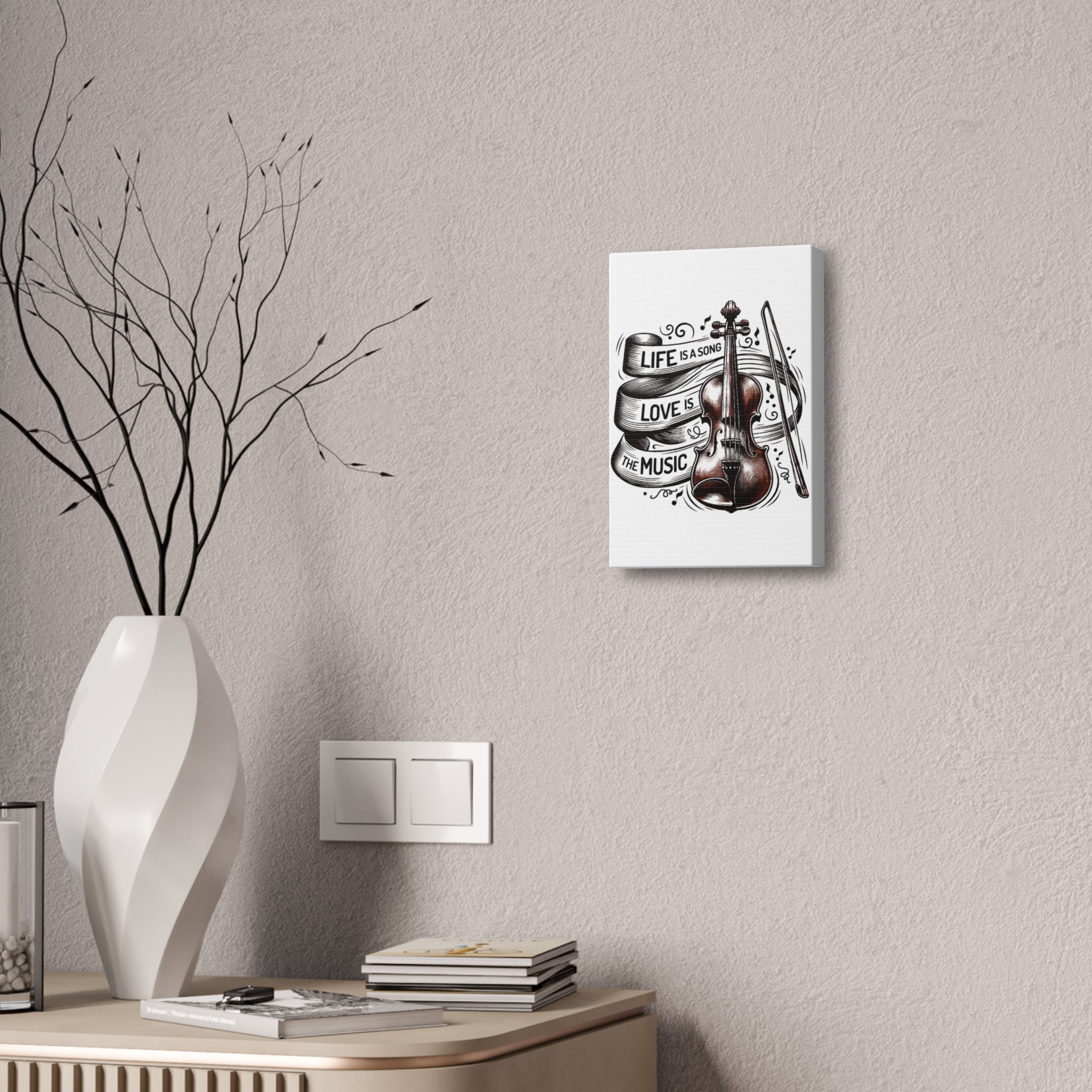 Violin Wall Art Canvas