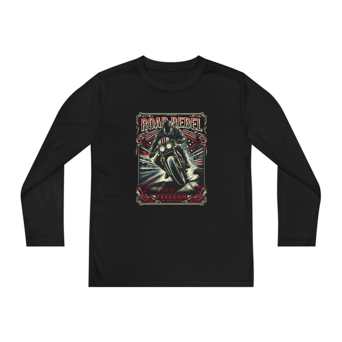 "Road Rebel" Motorcycle Youth LS T-Shirt