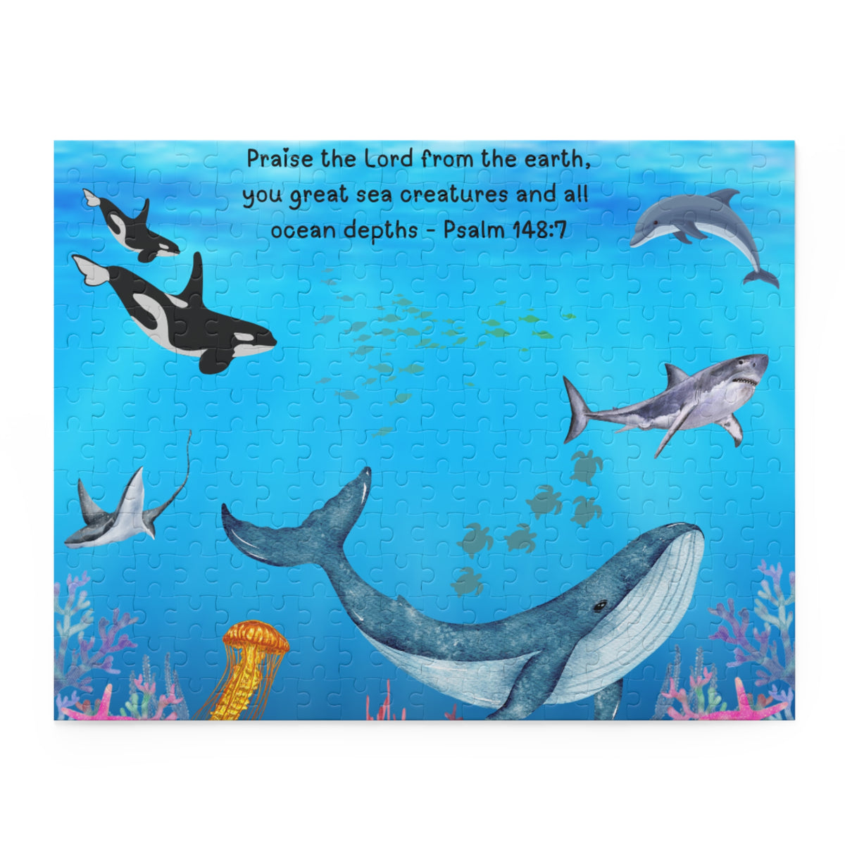 Sea Creatures Puzzle (Psalm 148:7) (120/252/500pcs)