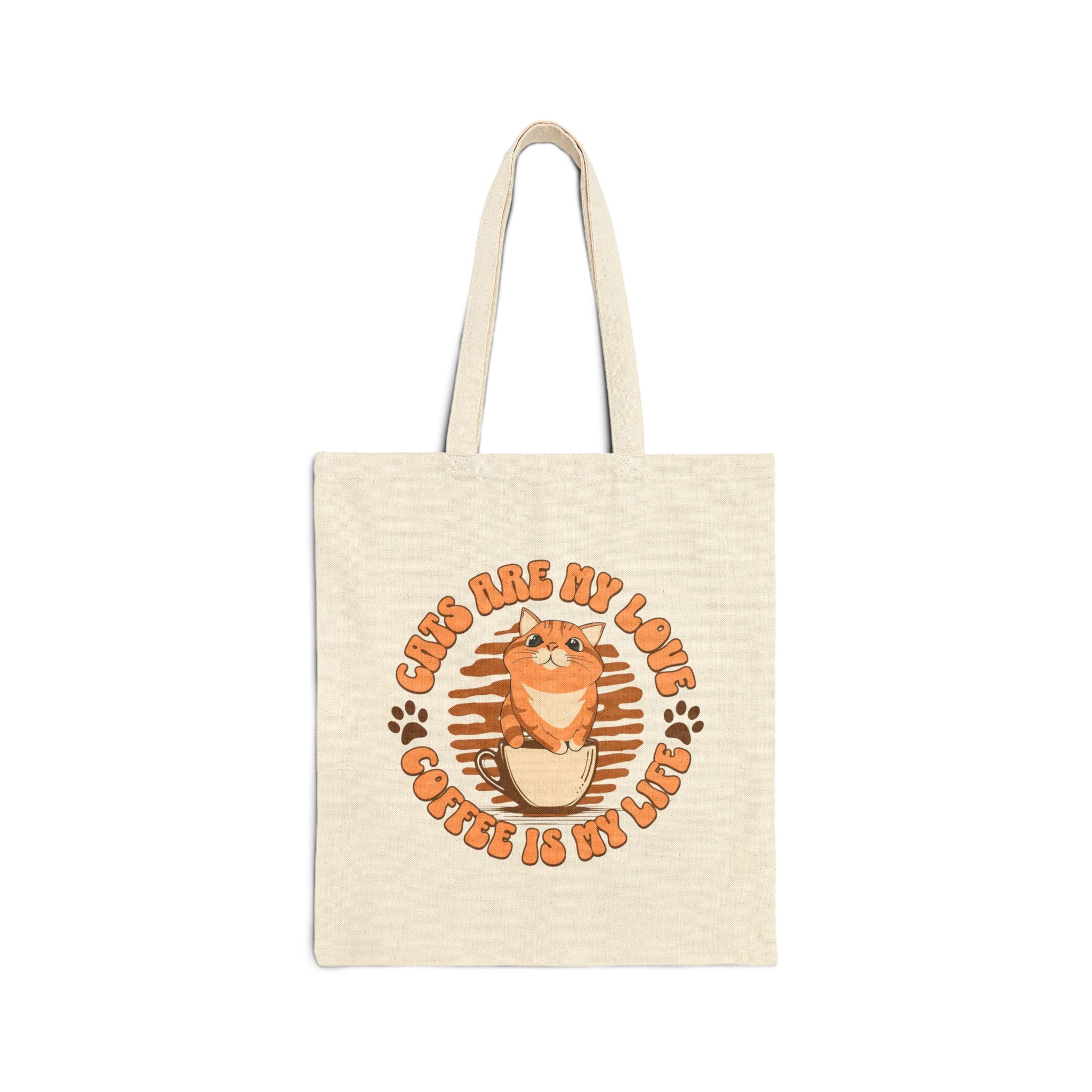Cat & Coffee Tote Bag