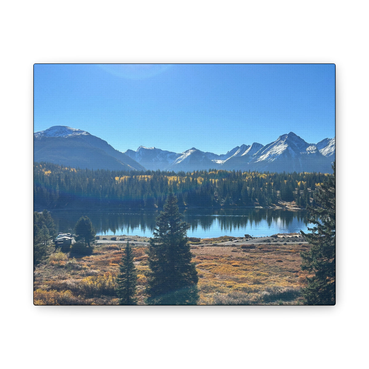 Mountain Lake Landscape Canvas