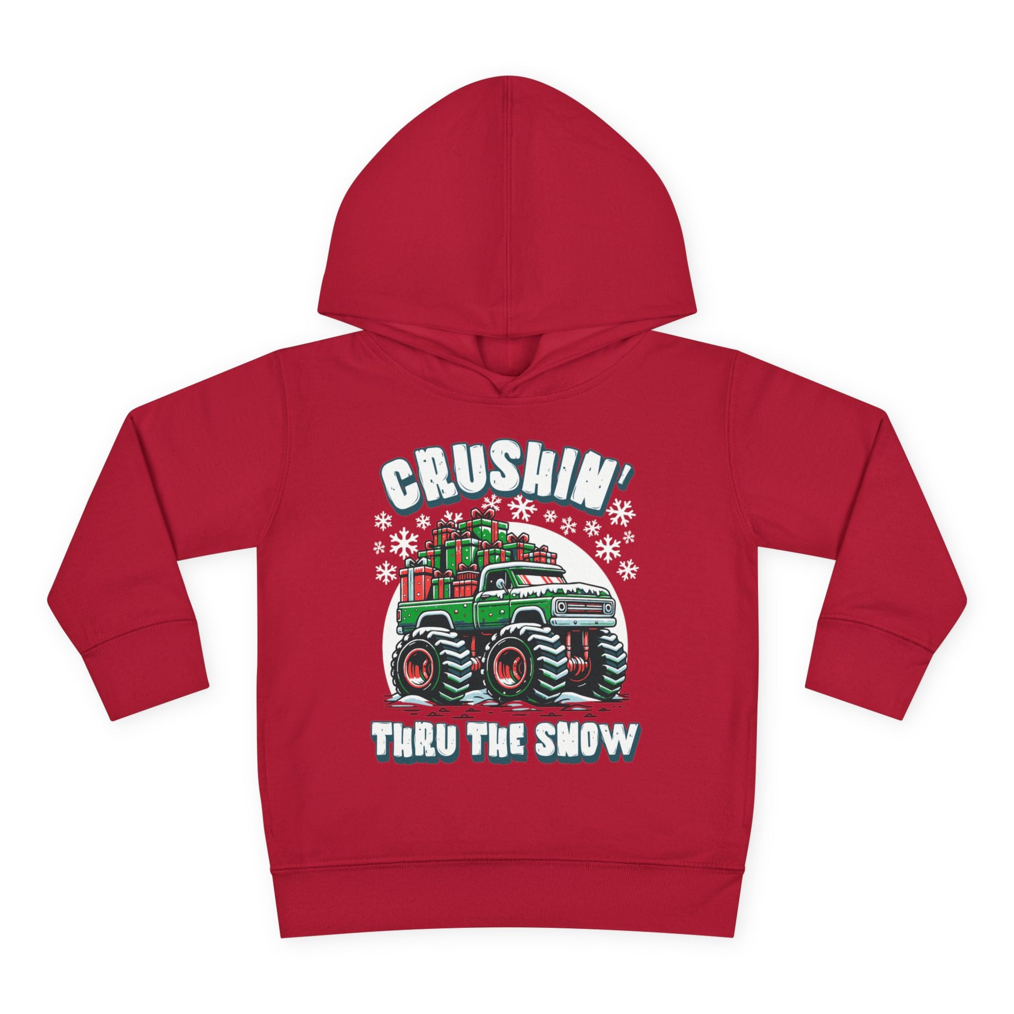 "Crushin' Thru the Snow" Christmas Monster Truck Hoodie