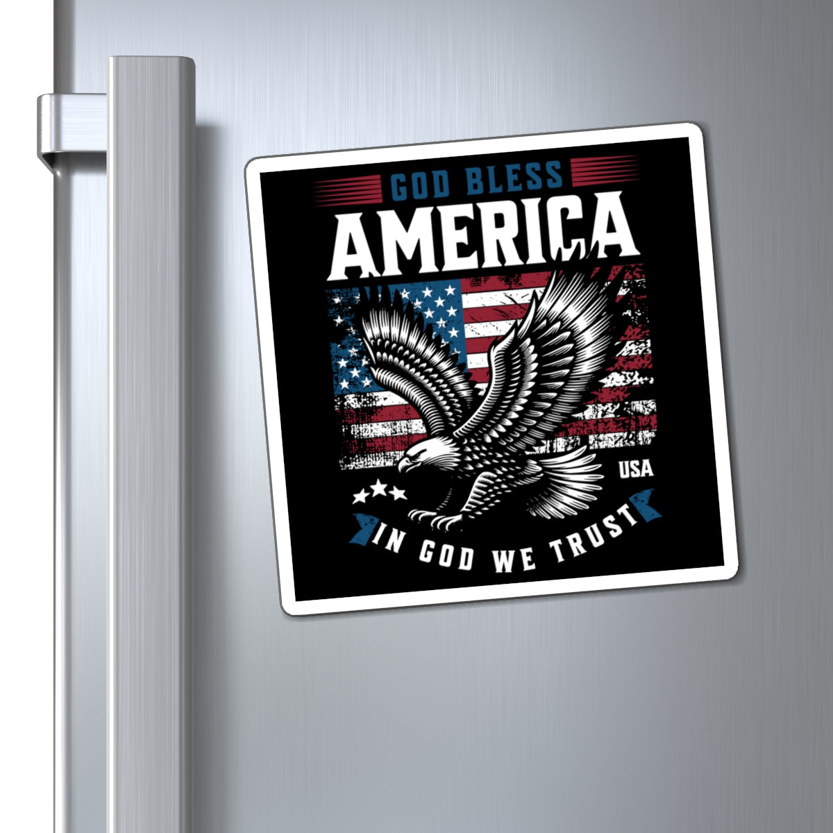 God Bless America Eagle Magnet