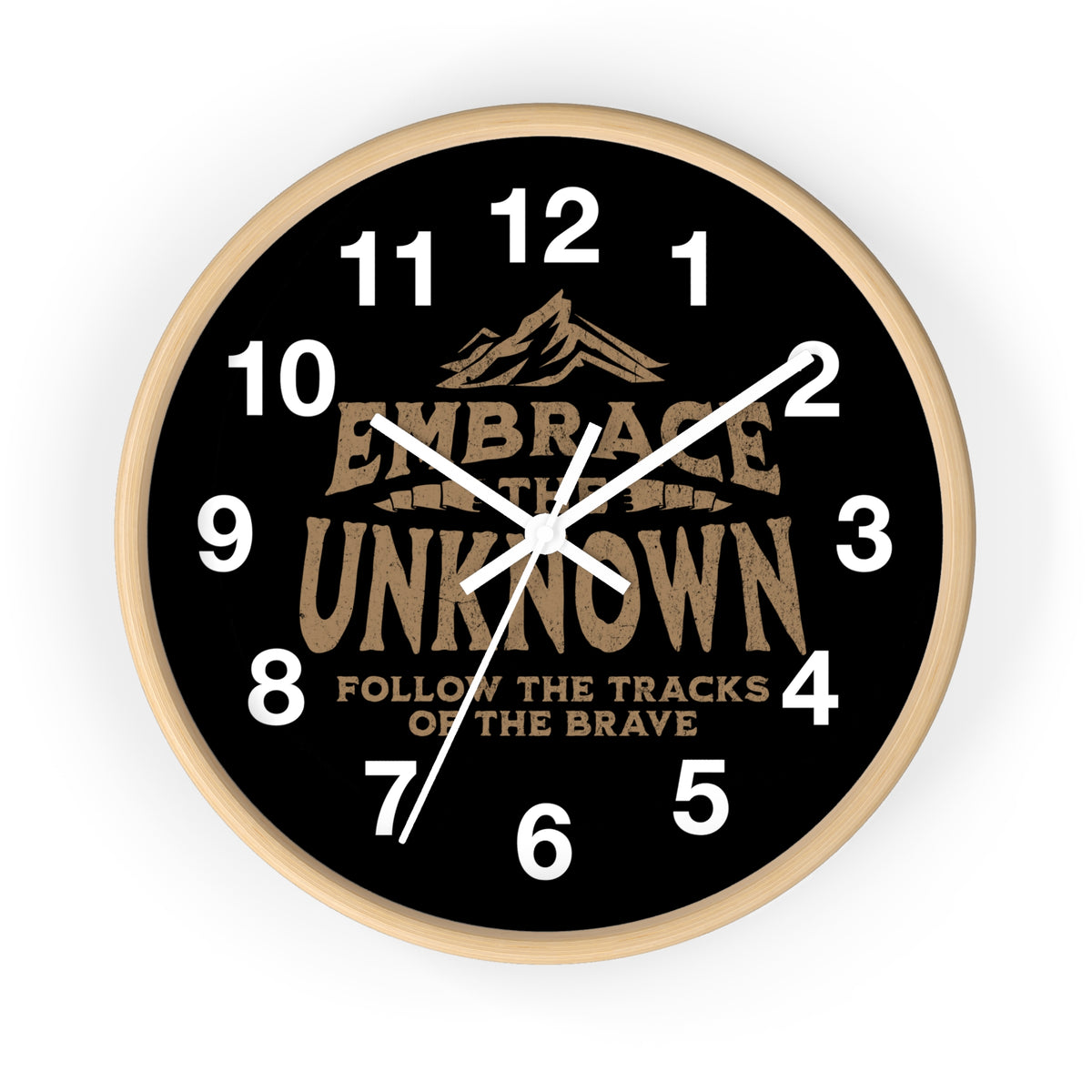 "Embrace the Unknown" Adventure Mountain Clock