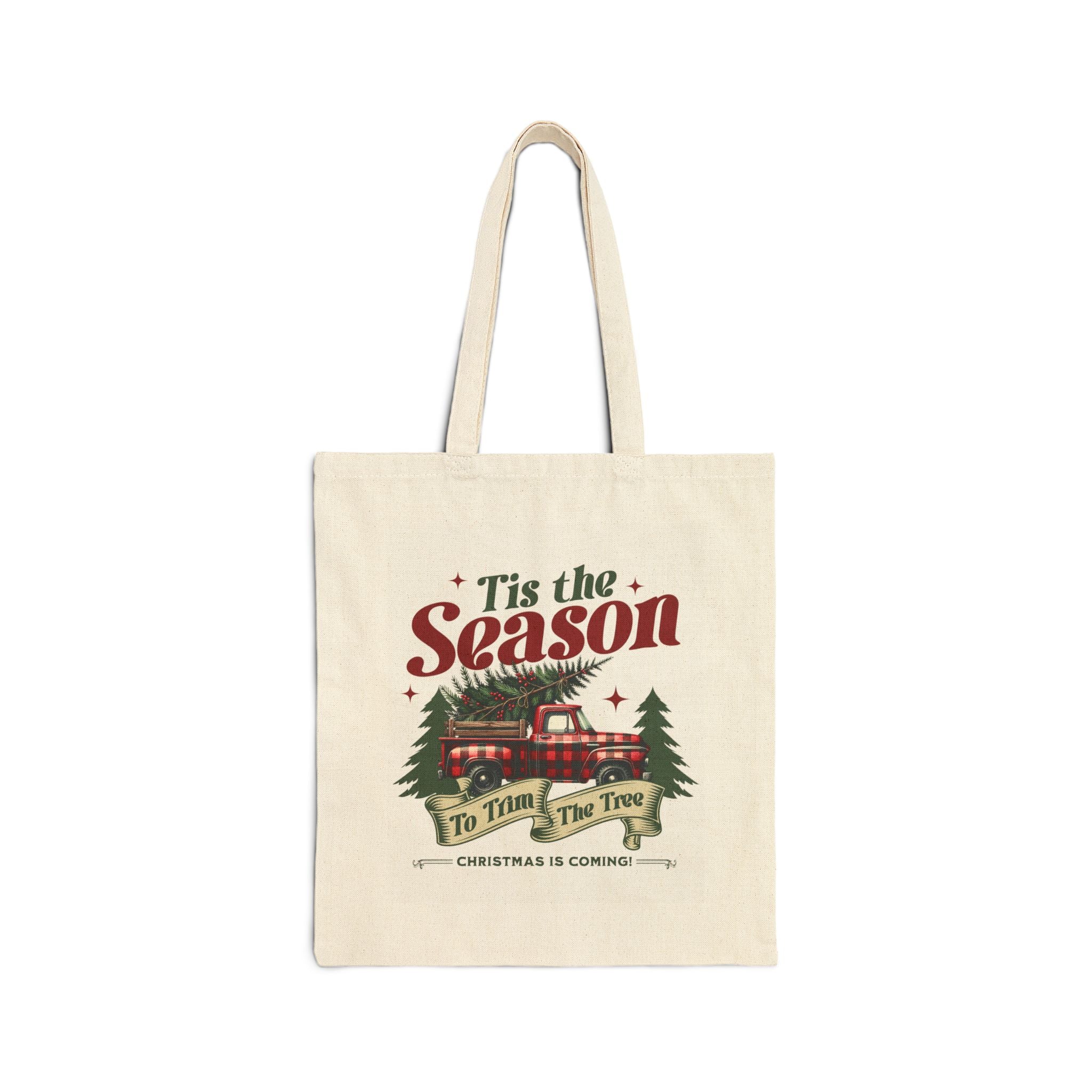 'Tis the Season' Vintage Truck Christmas Tote Bag