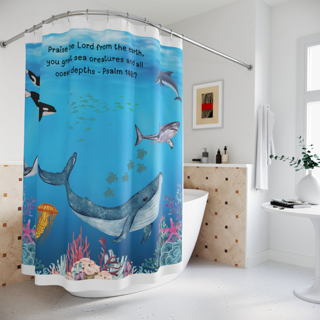 Aquatic Shower Curtain
