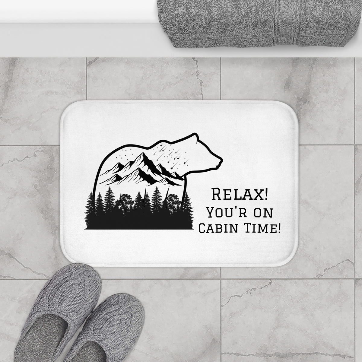 Cabin Time Bear Bath Mat