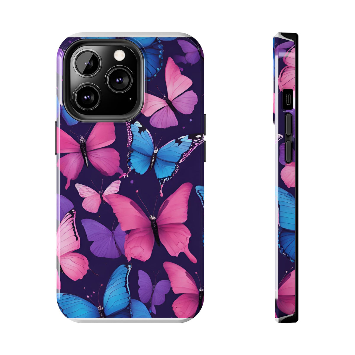 Butterfly Phone Case (Pink,Purple and Blue)