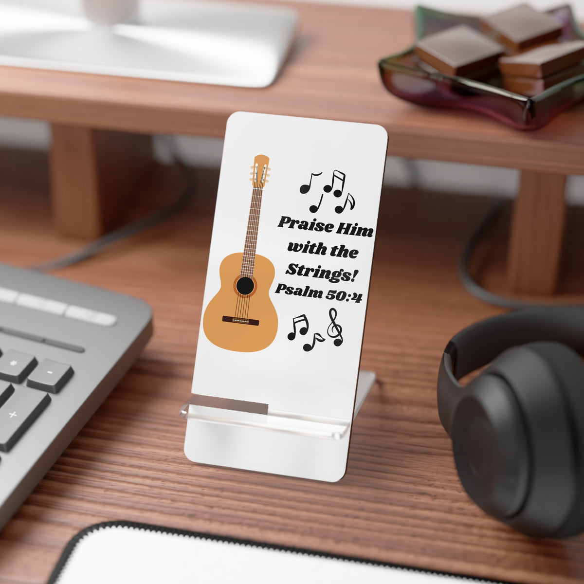Guitar Music Phone Holder (Psalm 50:4)