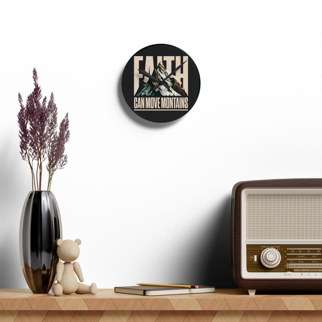 Faith Can Move Mountains Wall Clock