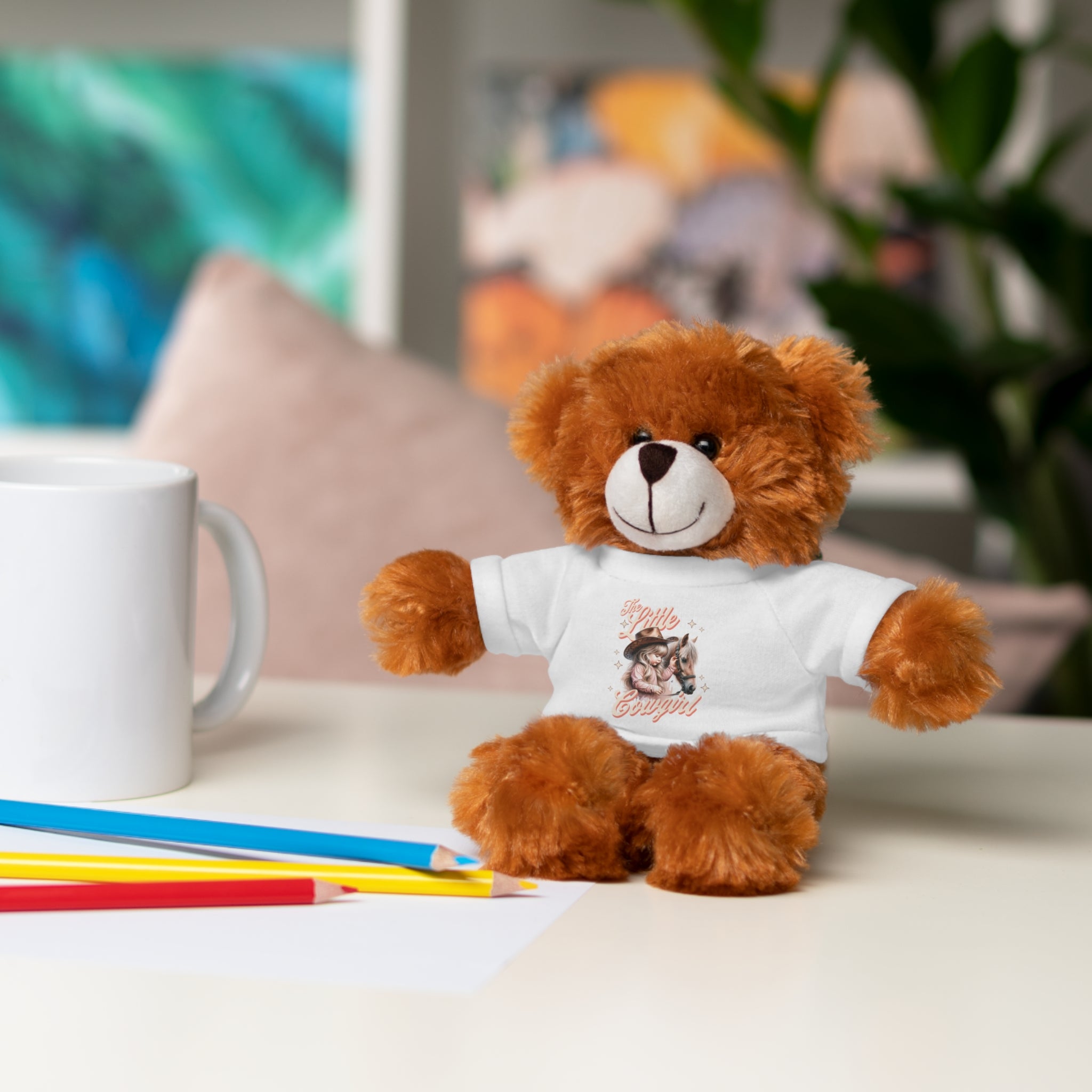 Plush Animal with 'The Little Cowgirl' Tee