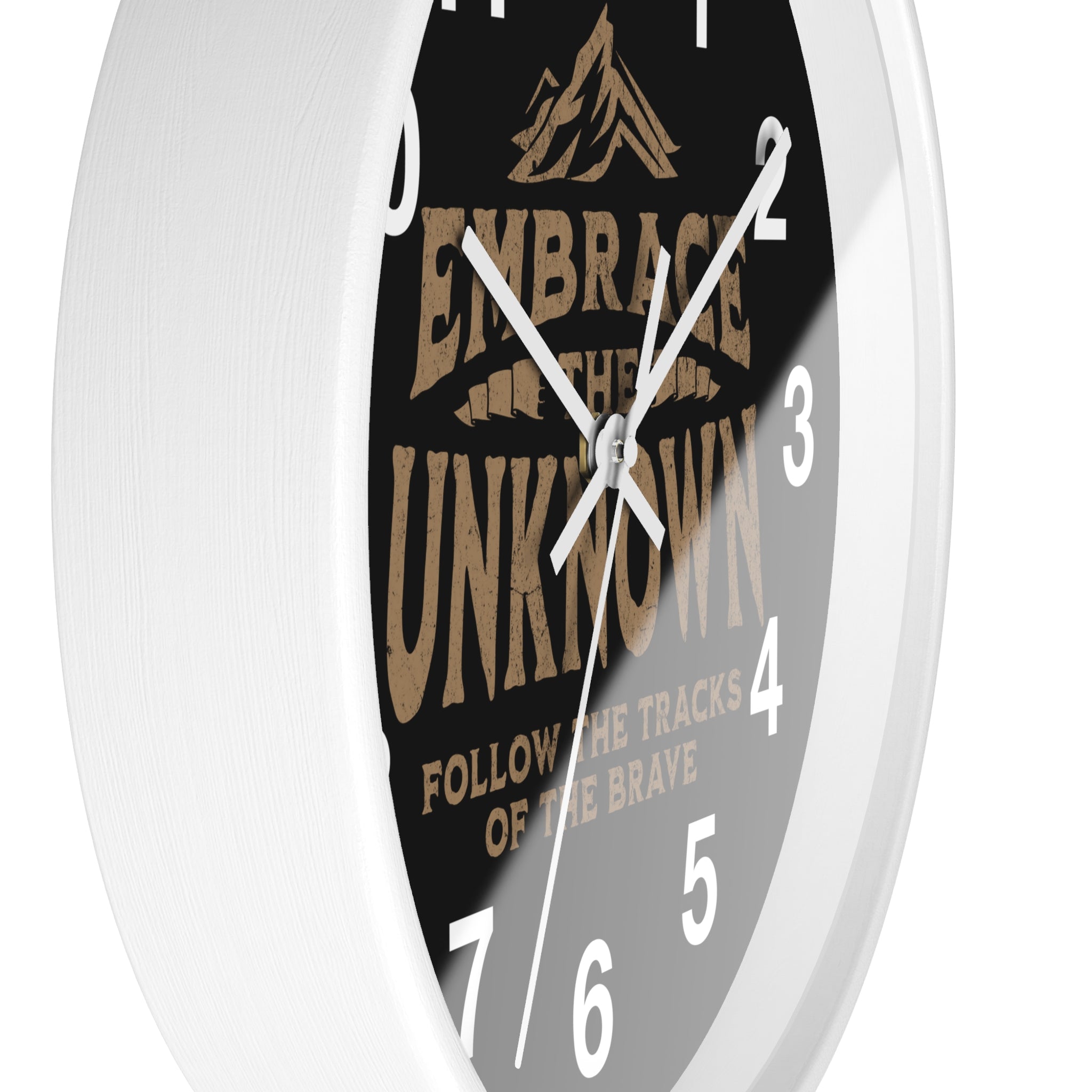 "Embrace the Unknown" Adventure Mountain Clock