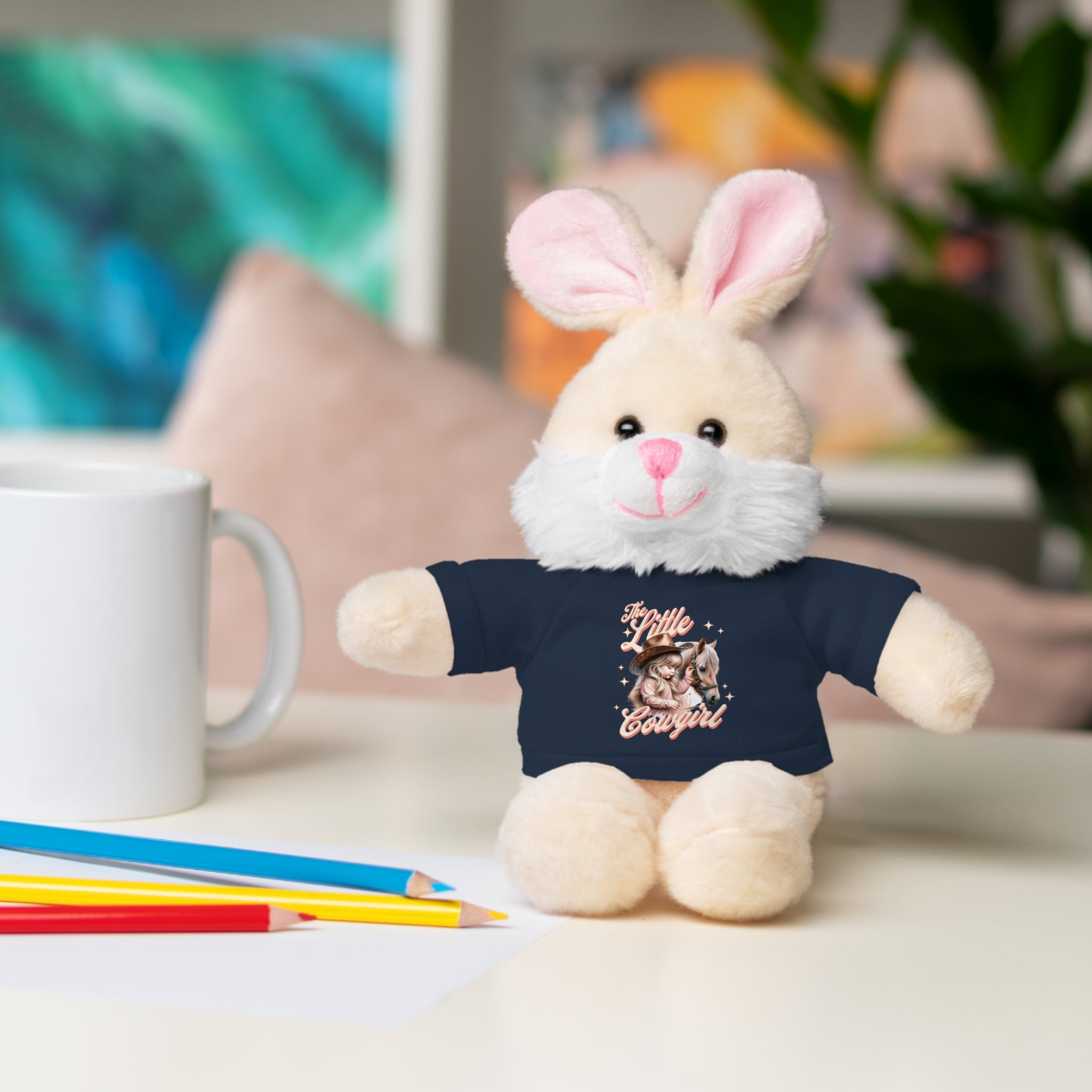 Plush Animal with 'The Little Cowgirl' Tee