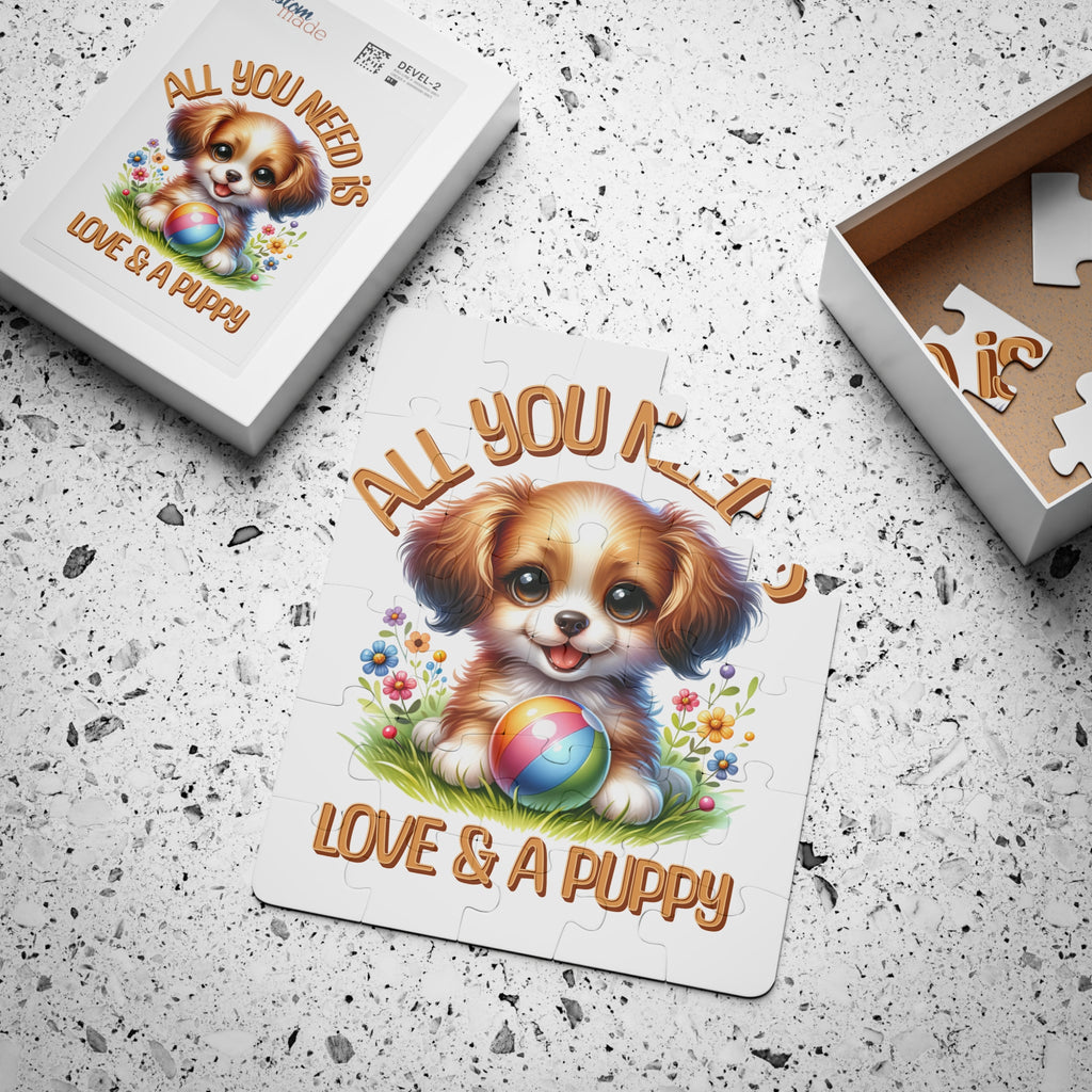 "All You Need Is Love & a Puppy" Kids 30‑Piece Puppy Puzzle