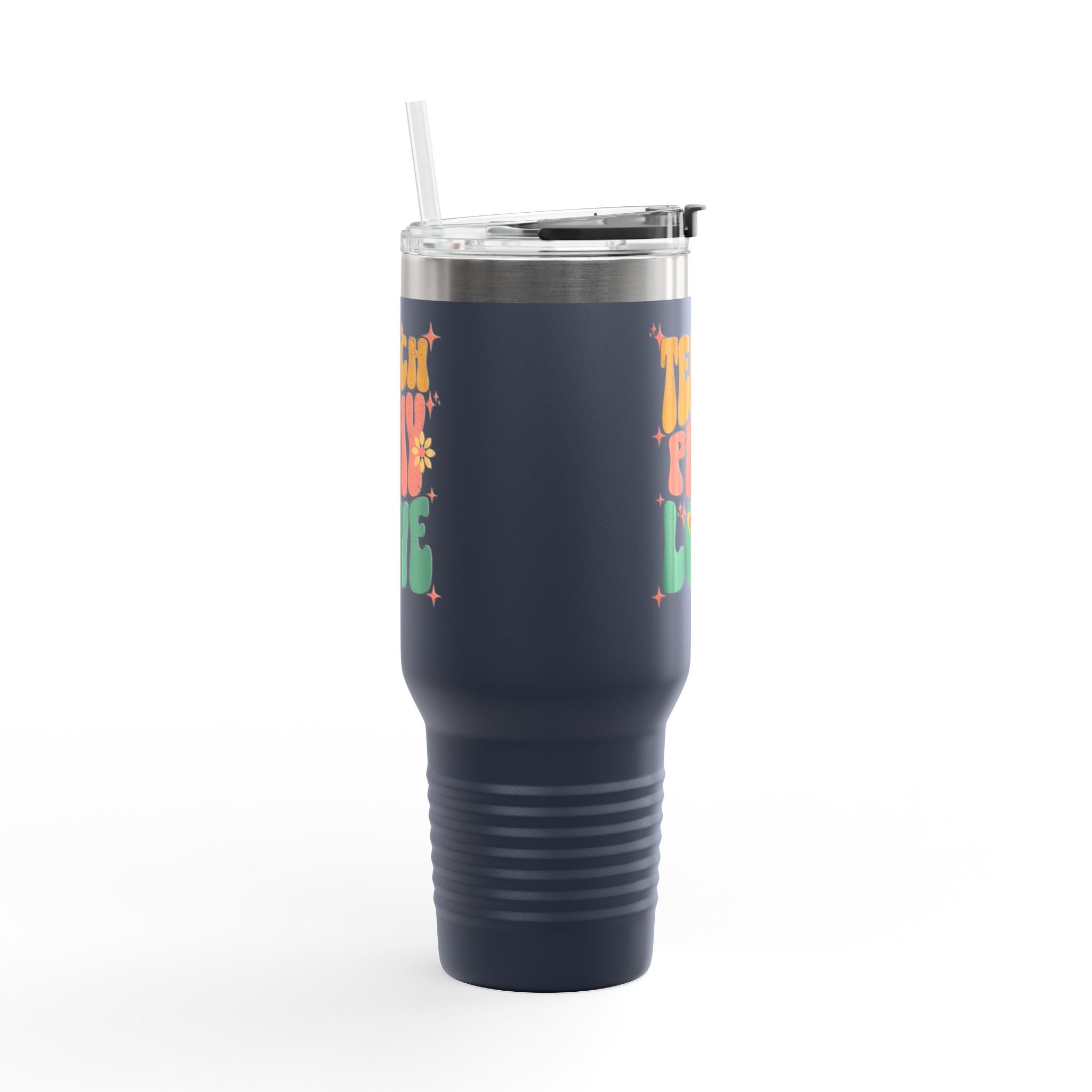 "Teach Pray Love" Retro Floral Tumbler (40oz.)