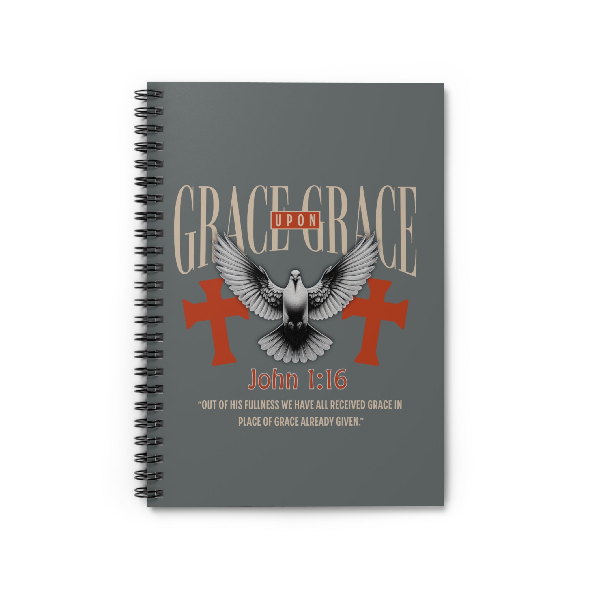Grace Upon Grace Spiral Notebook (John 1:16)