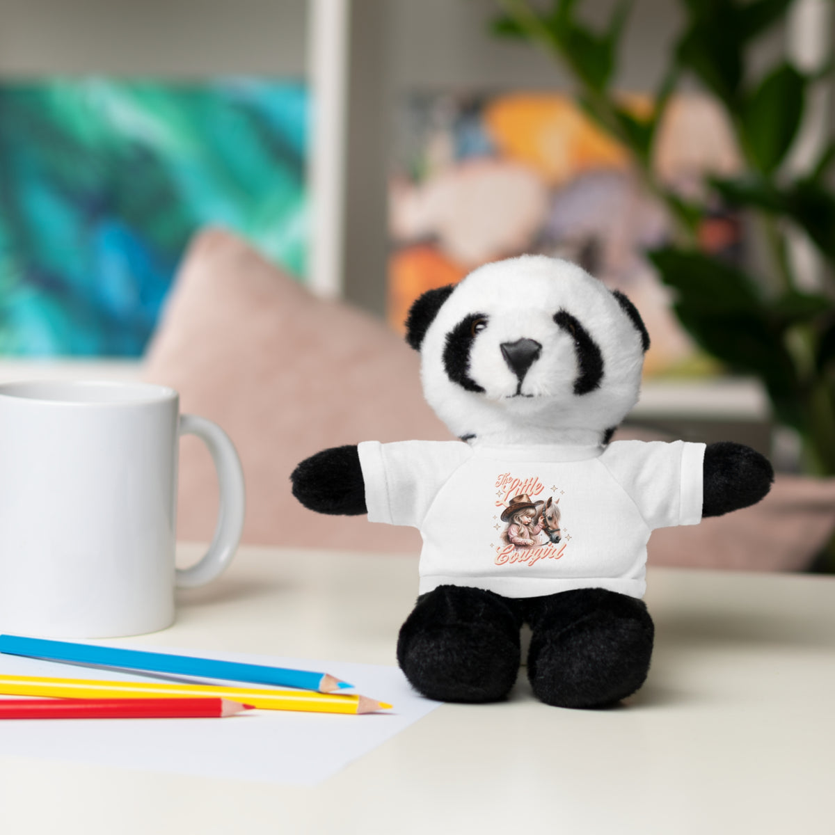 Plush Animal with 'The Little Cowgirl' Tee