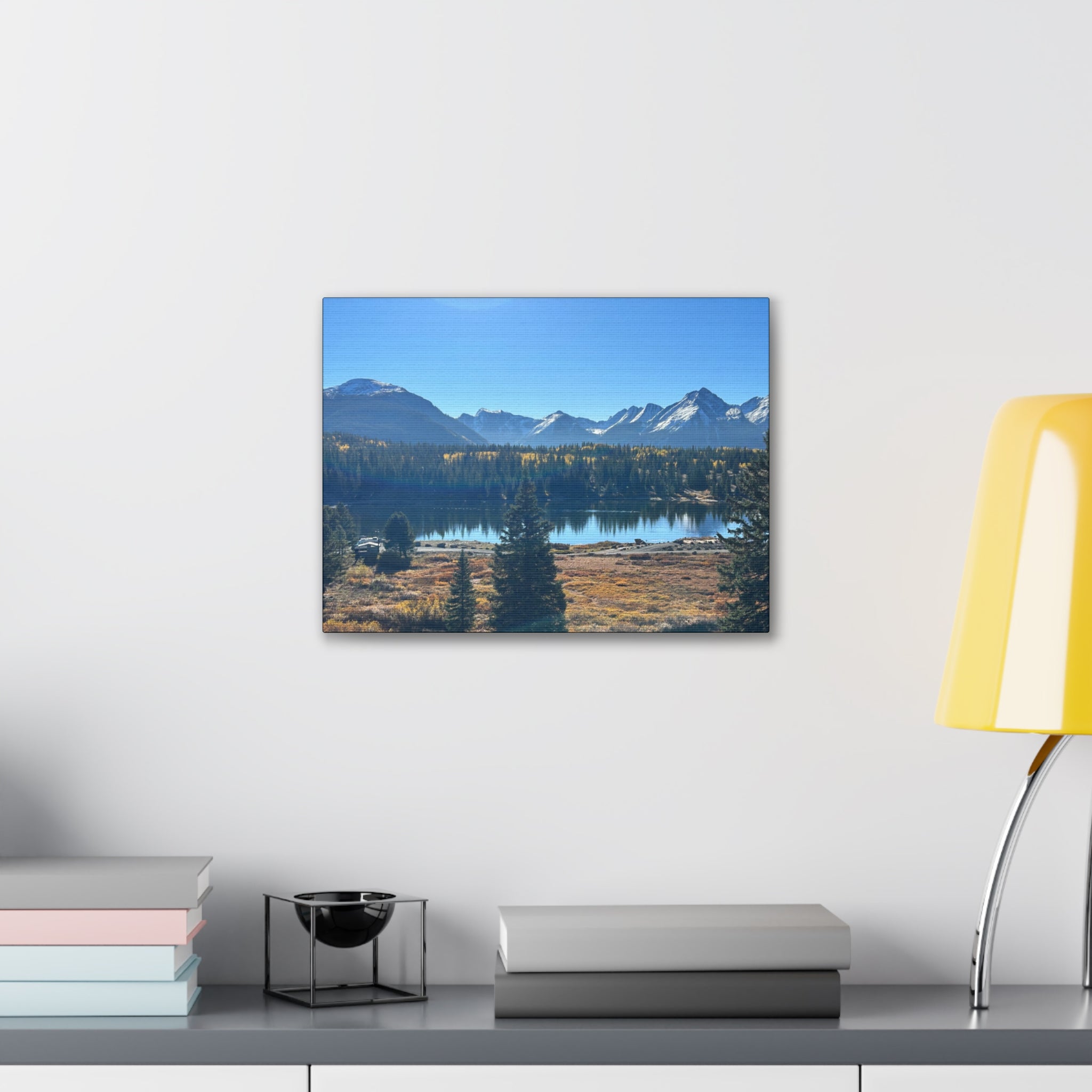 Mountain Lake Landscape Canvas