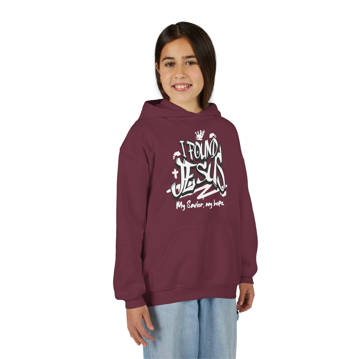 "I Found Jesus" Youth Hoodie