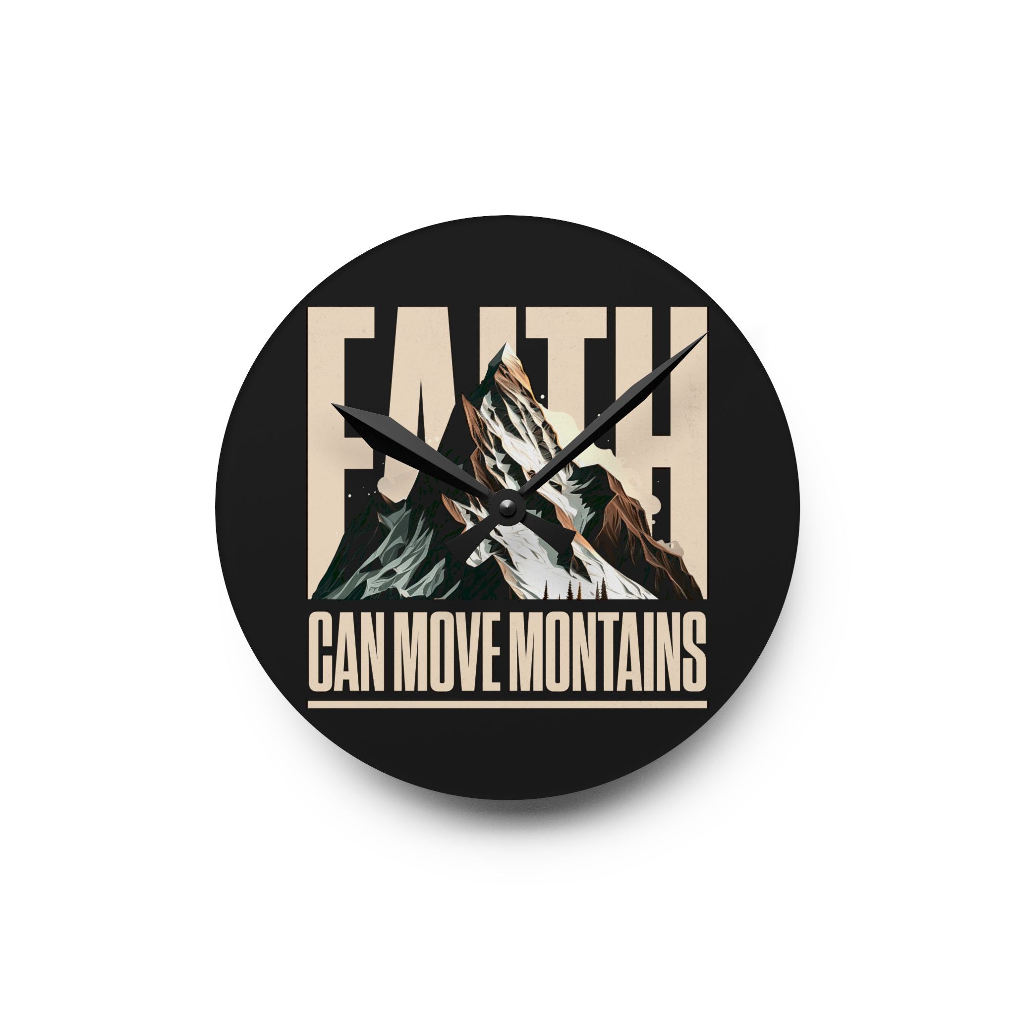 Faith Can Move Mountains Wall Clock