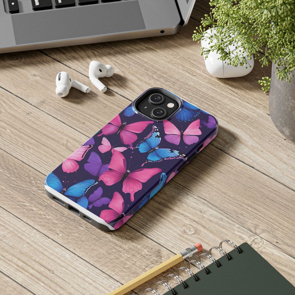 Butterfly Phone Case (Pink,Purple and Blue)