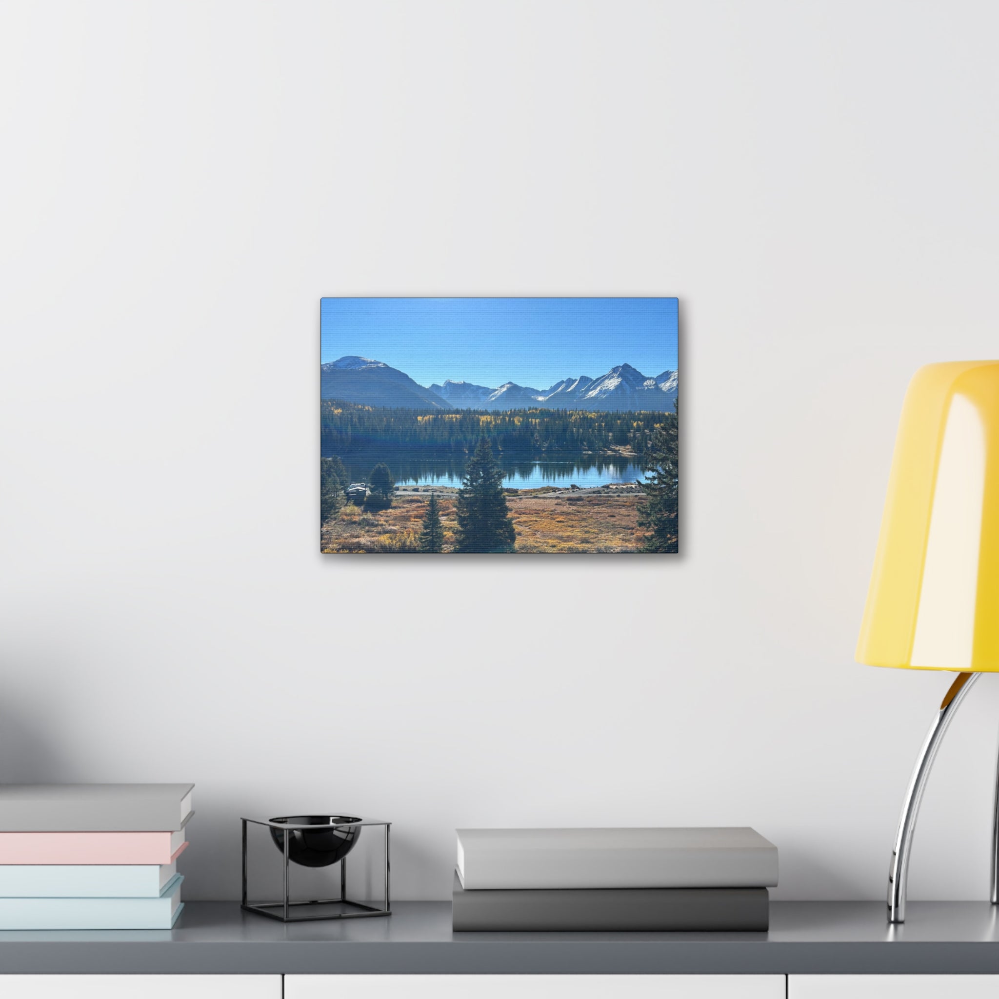 Mountain Lake Landscape Canvas