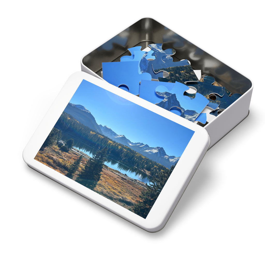 Mountain Lake Jigsaw Puzzle (500-Piece Puzzle with Tin)