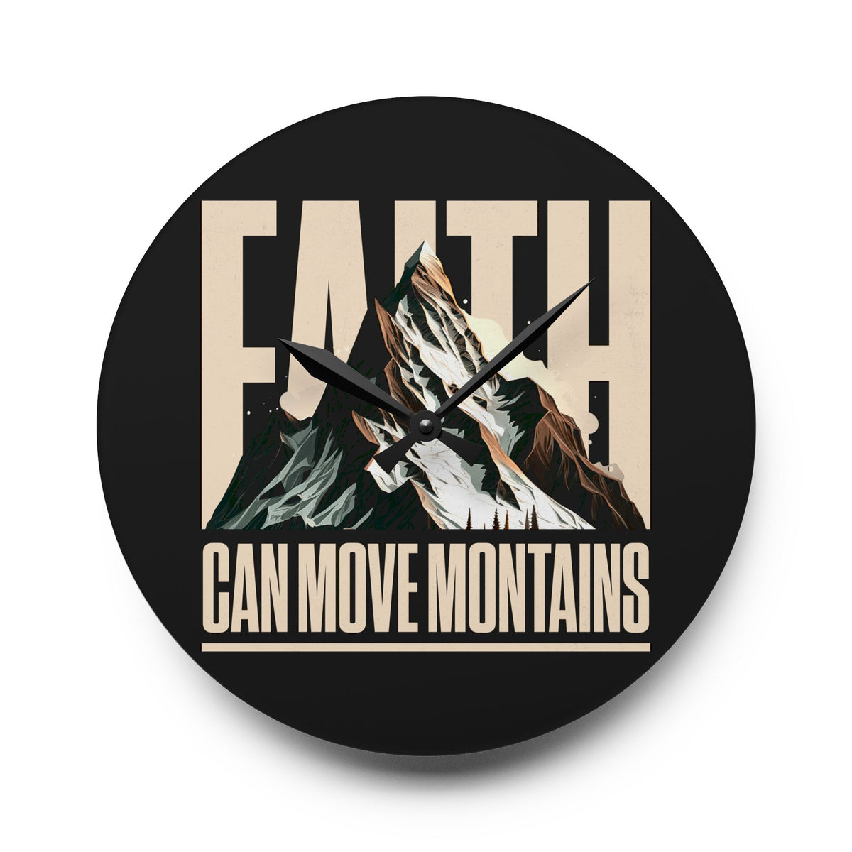 Faith Can Move Mountains Wall Clock