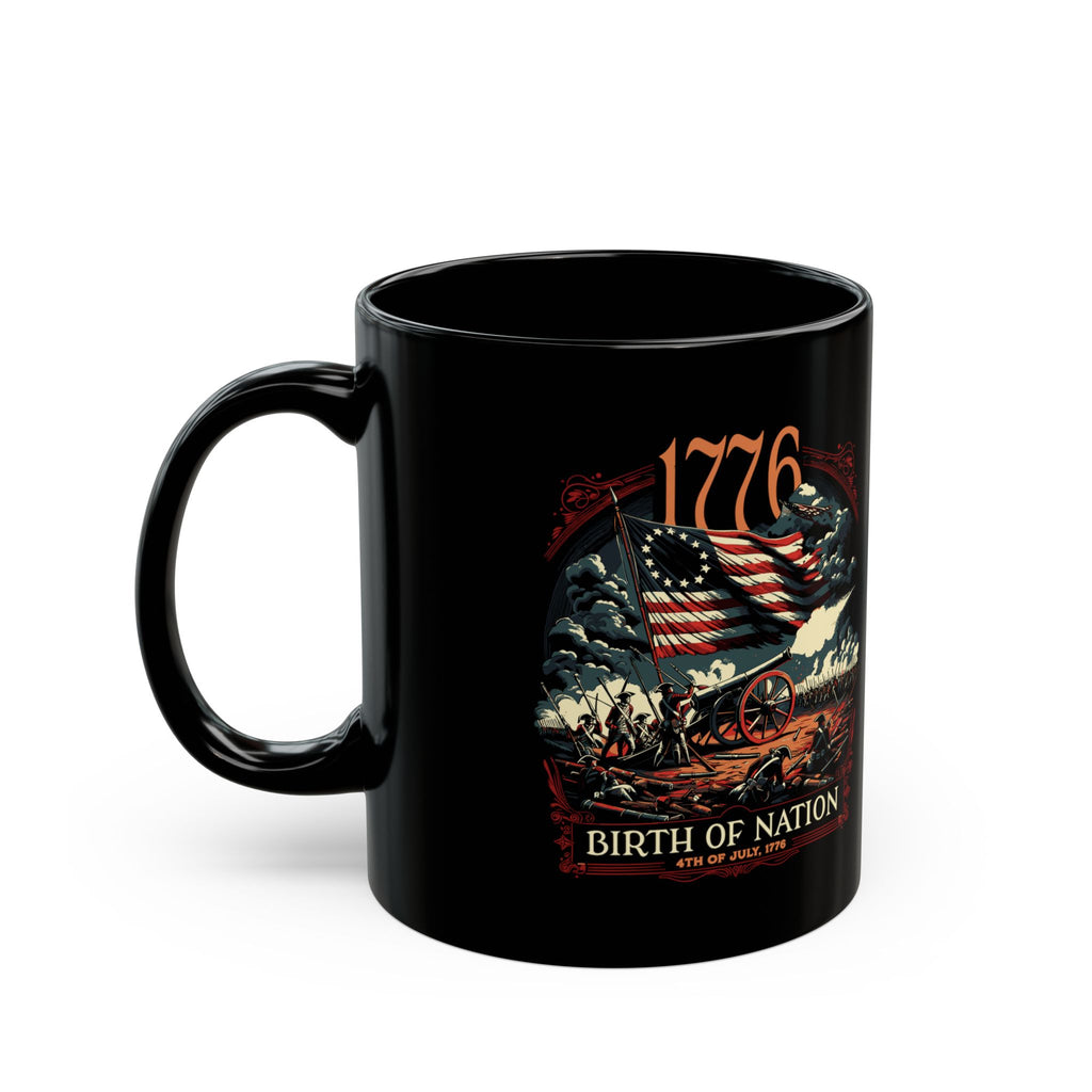The 1776 'Birth of a Nation' Black Coffee Mugs (11oz, 15oz)