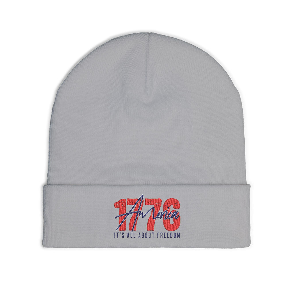 Embroidered '1776 America' Knit Beanie