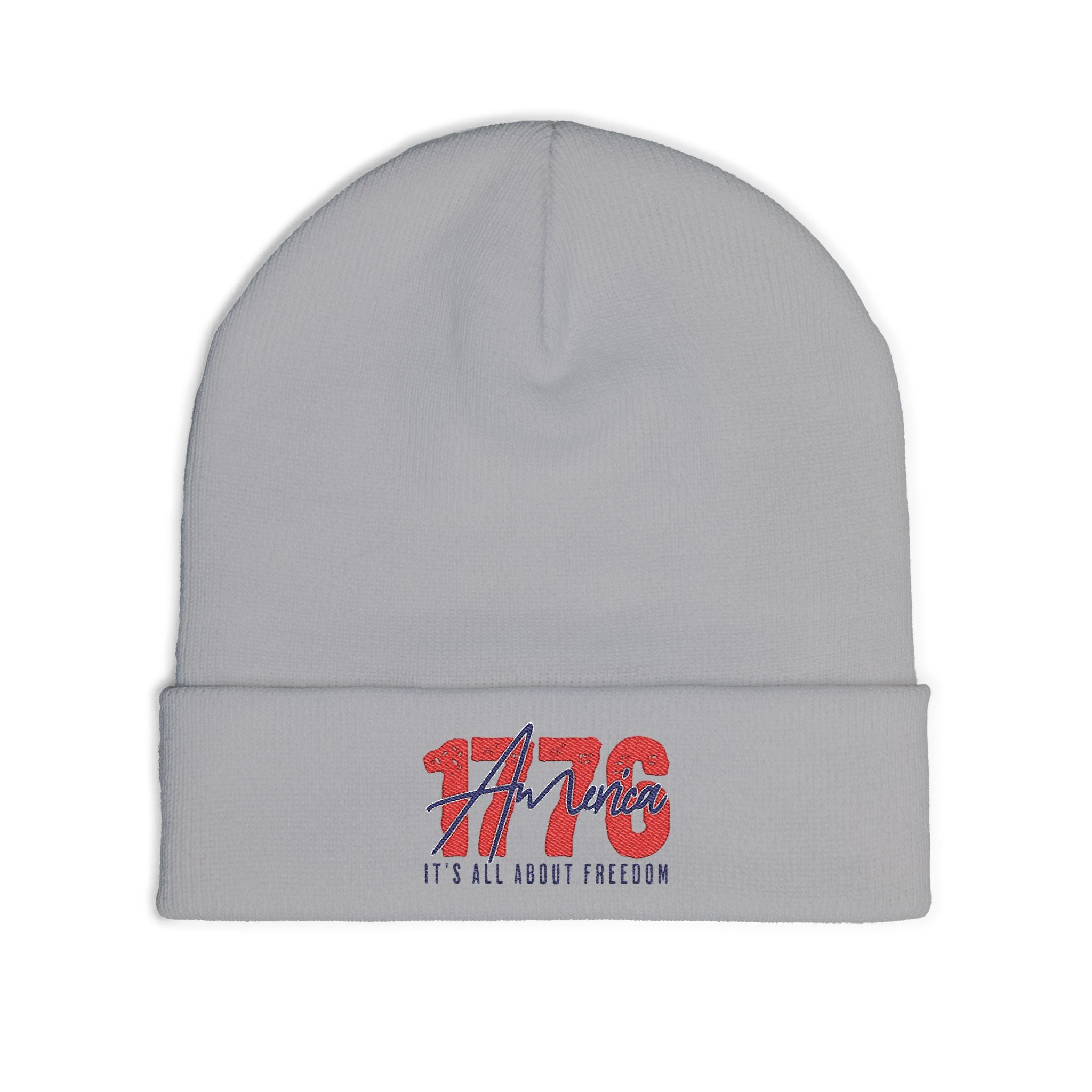 Embroidered '1776 America' Knit Beanie