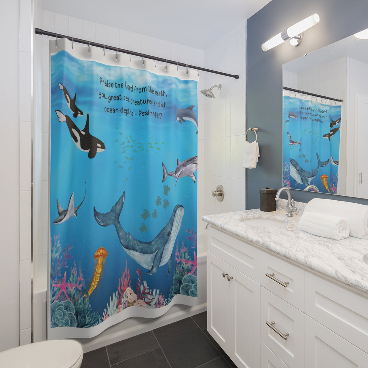 Aquatic Shower Curtain