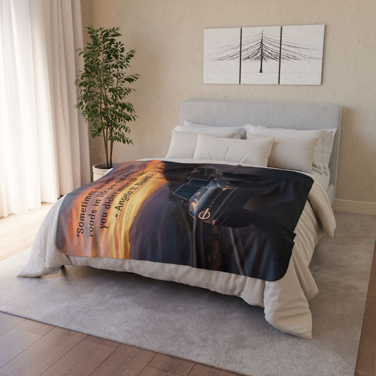Adventure SUV Sunset Sherpa Blanket