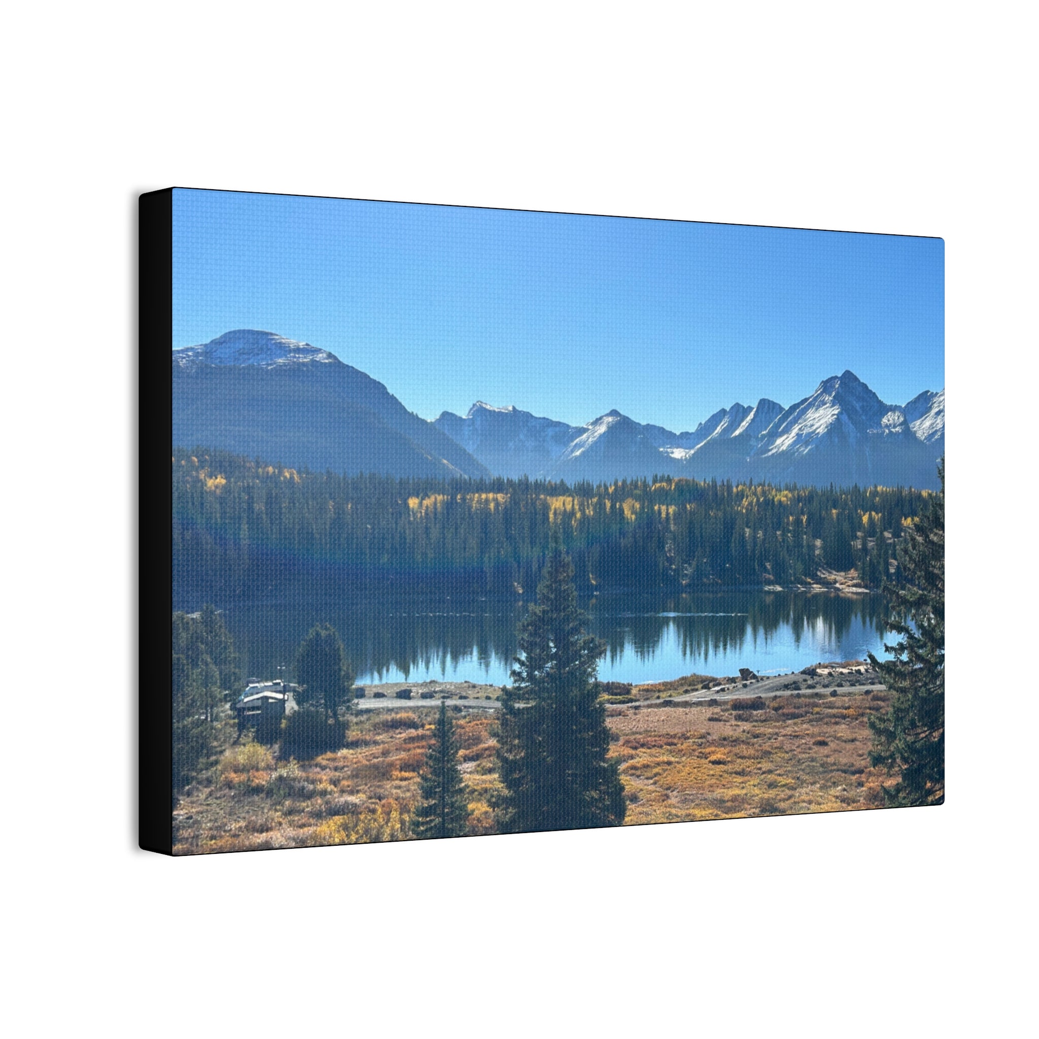 Mountain Lake Landscape Canvas