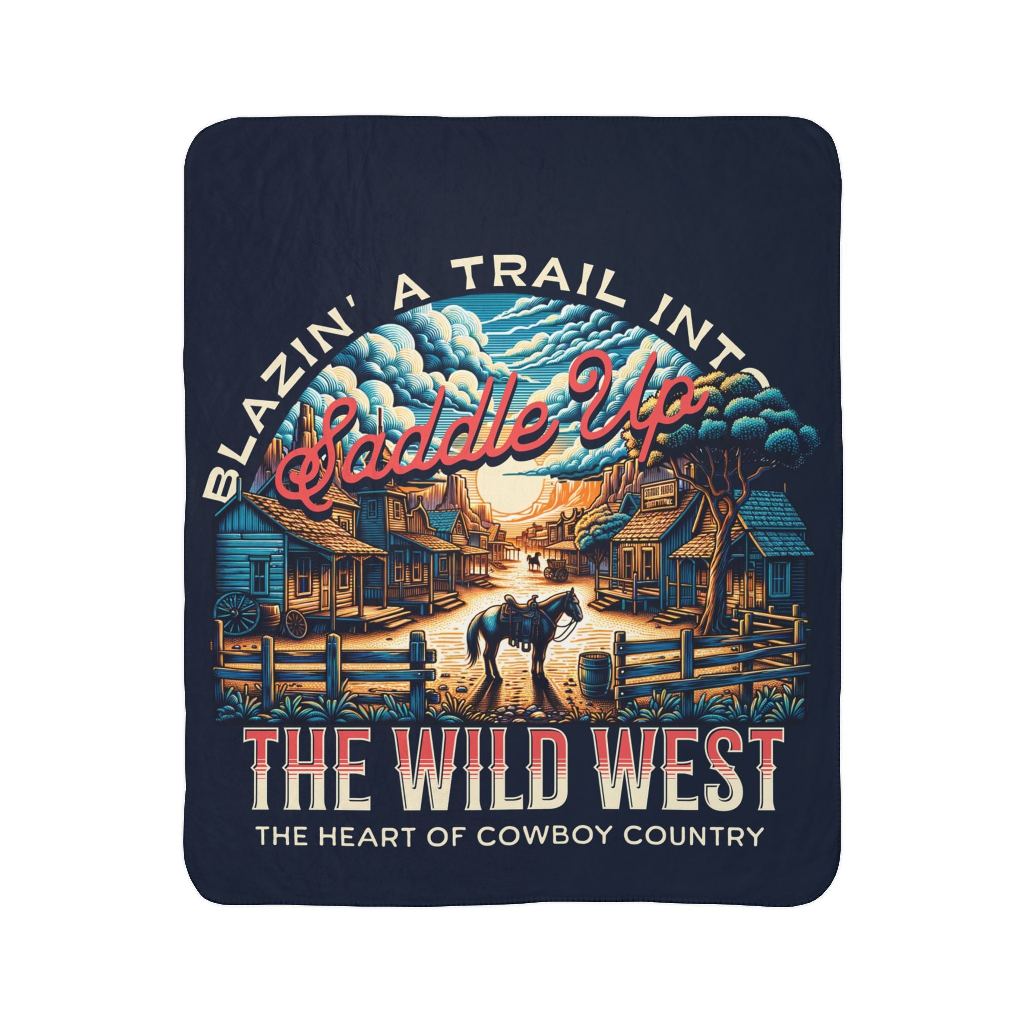 Blazin' A Trail Fleece Throw