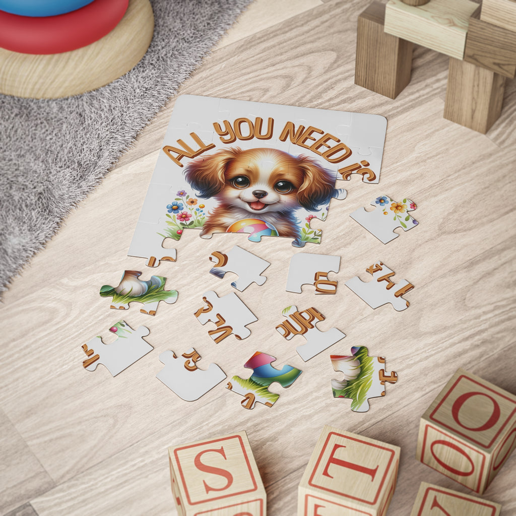 "All You Need Is Love & a Puppy" Kids 30‑Piece Puppy Puzzle