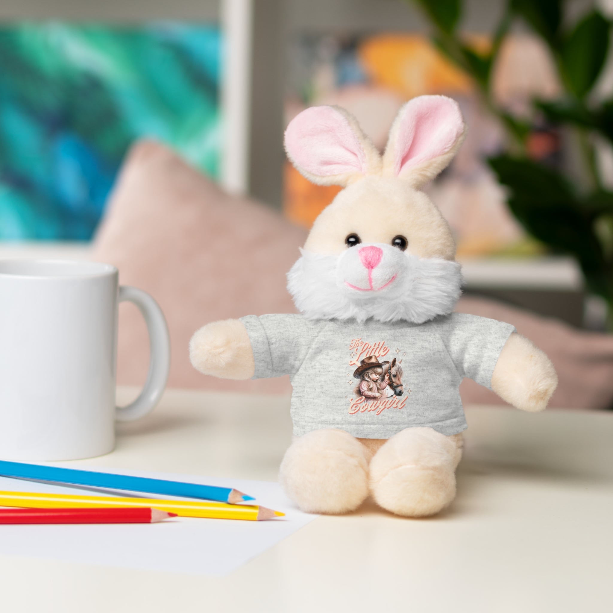 Plush Animal with 'The Little Cowgirl' Tee