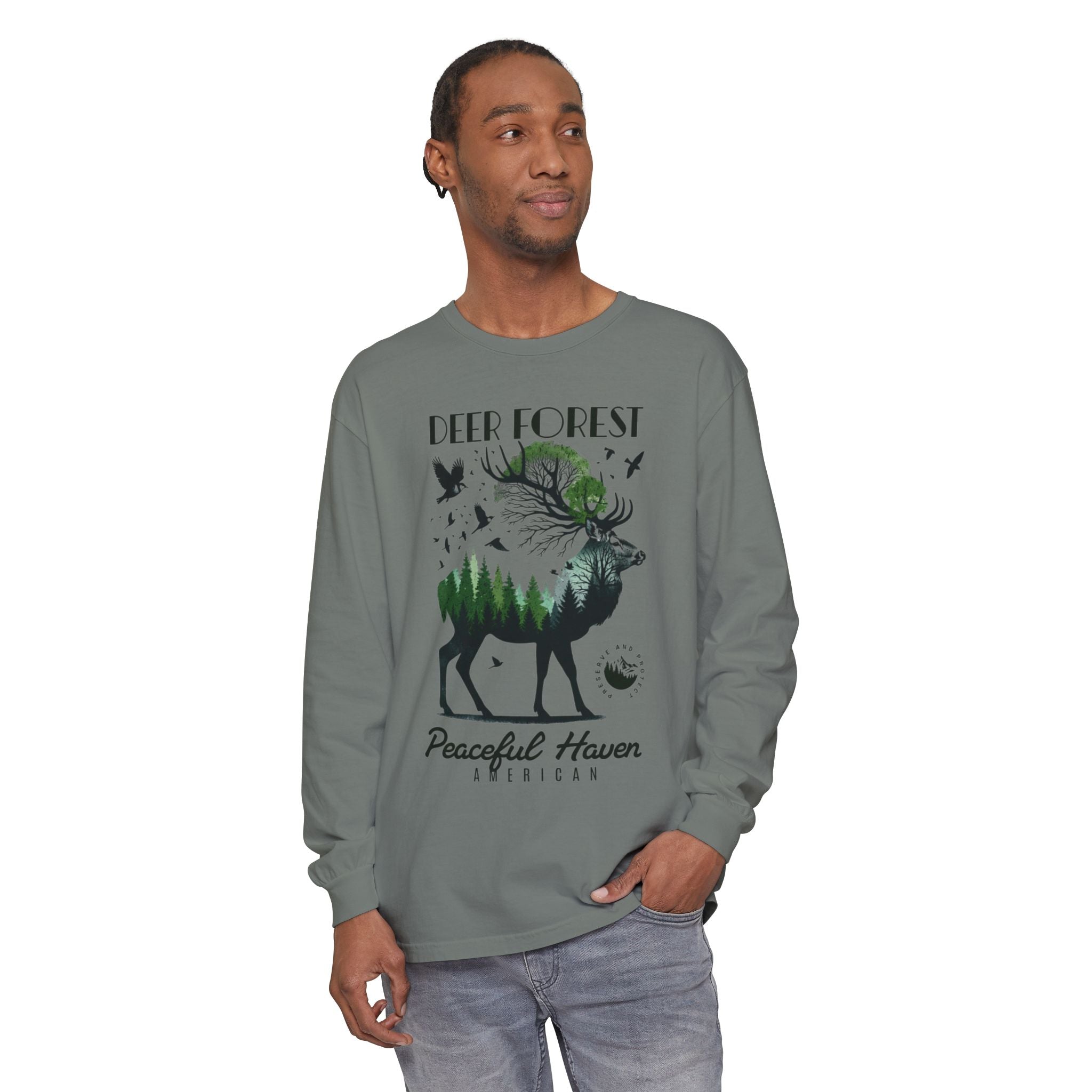 Deer Forest LS Tee