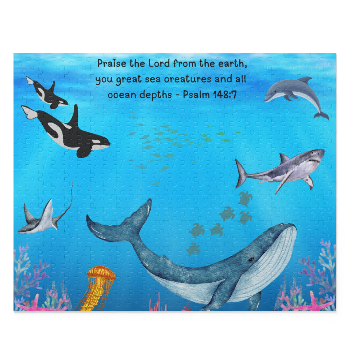 Sea Creatures Puzzle (Psalm 148:7) (120/252/500pcs)