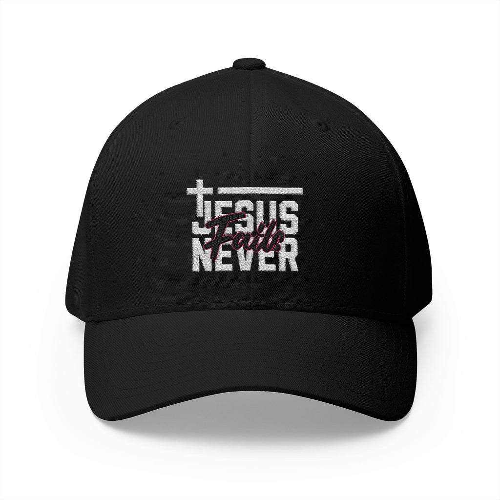 Embroidered 'Jesus Never Fails' Faith Baseball Hat
