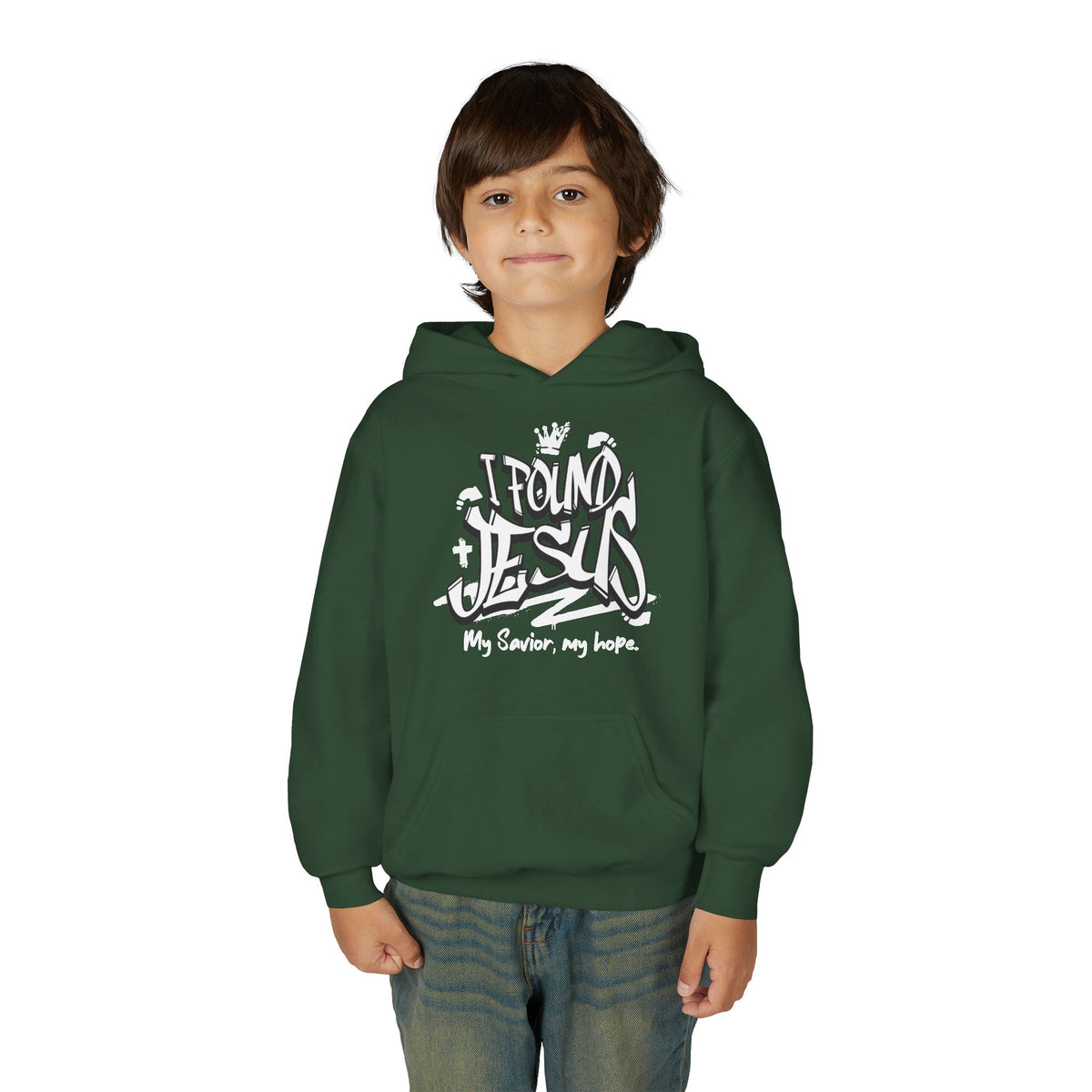"I Found Jesus" Youth Hoodie