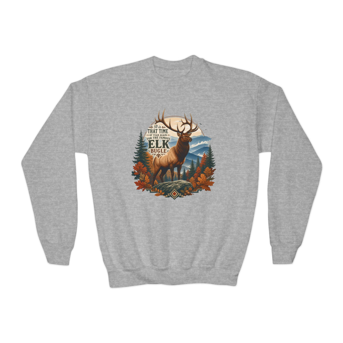Elk Bugle Youth Crewneck