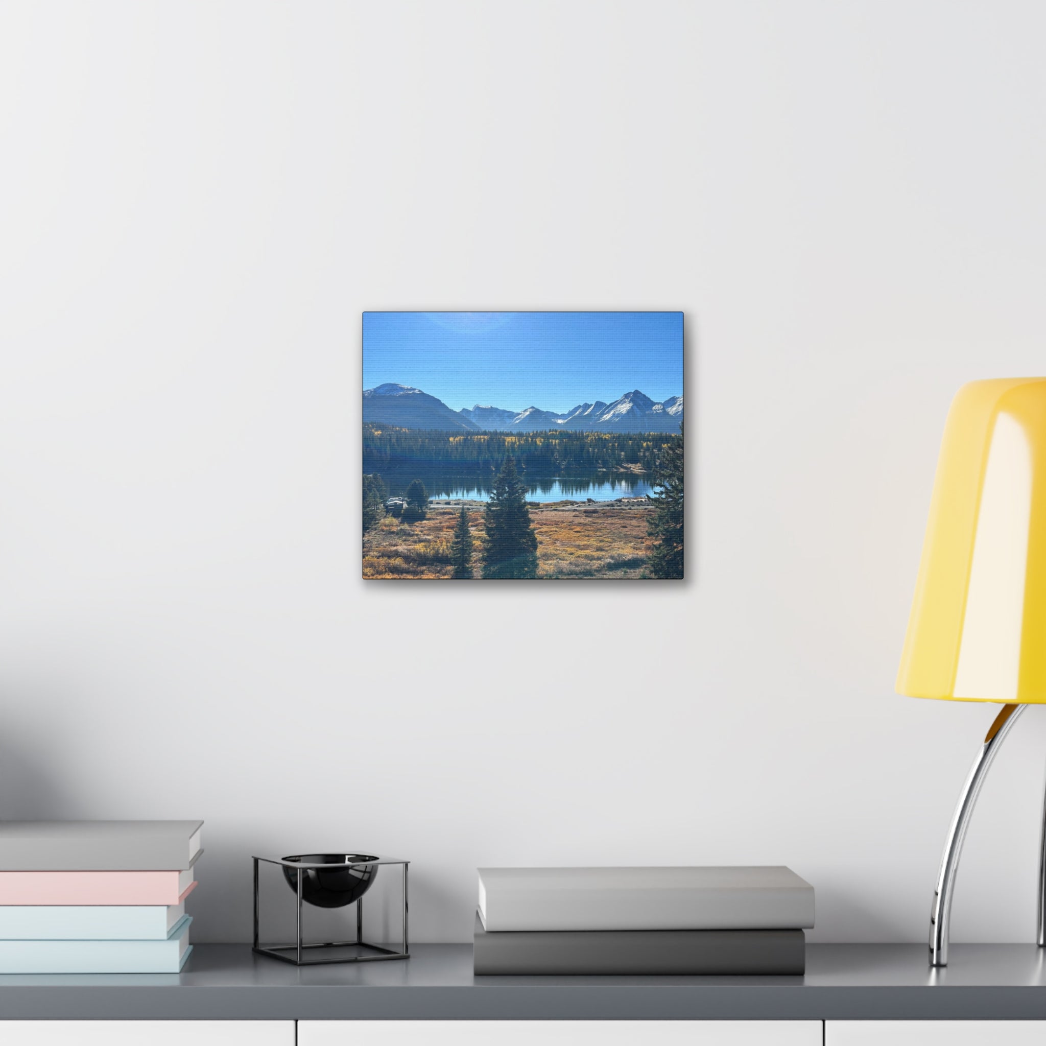 Mountain Lake Landscape Canvas